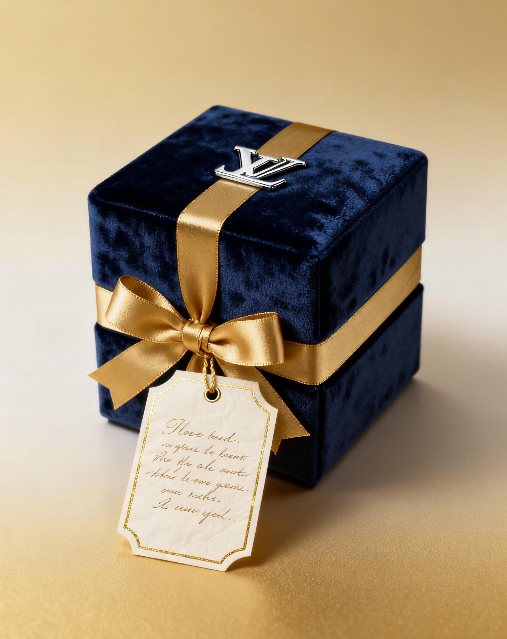  Luxury gift box with elegant gift hang tag